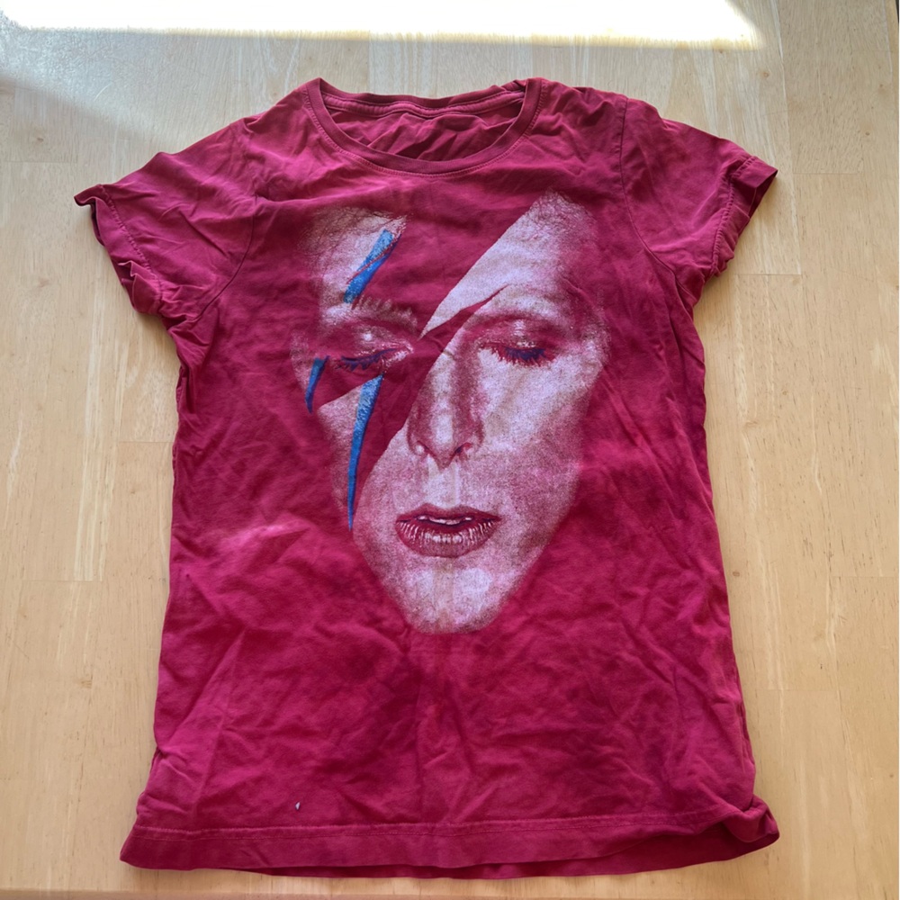 Tie dye David Bowie Aladdin Sane t-shirt